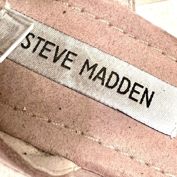 Steve Madden Apollo Suede Leather Espadrille Platform Sandals Gold Tan Boho 9M - Picture 6 of 11